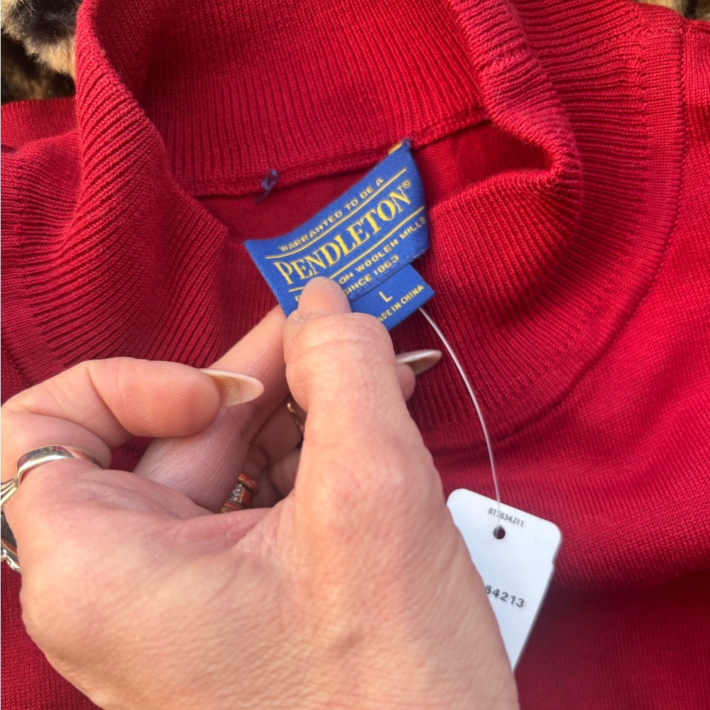 Pendleton Red Sweater - Picture 2 of 3